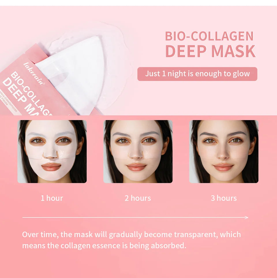 Bio-Collagen Deep Face Mask Shrink Pores Deep Hydrating Overnight Mask Moisturizing Refreshing Brightening Face Skin Care