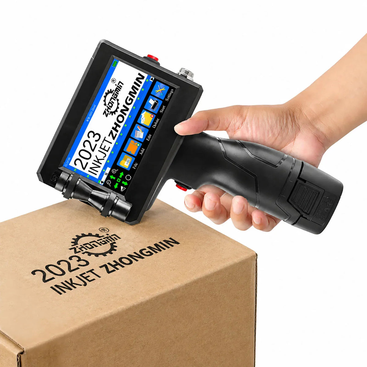 ZM-Z20 25.4mm Handheld Inkjet Printer for Text QR Barcode Batch Number Logo Date Label Coding Machine Portable Mini Printer