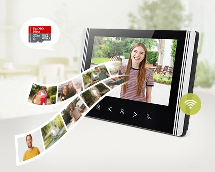HOMSECUR 7" WIFI Video Door Phone Call Intercom Outdoor Monitoring for 2 Families