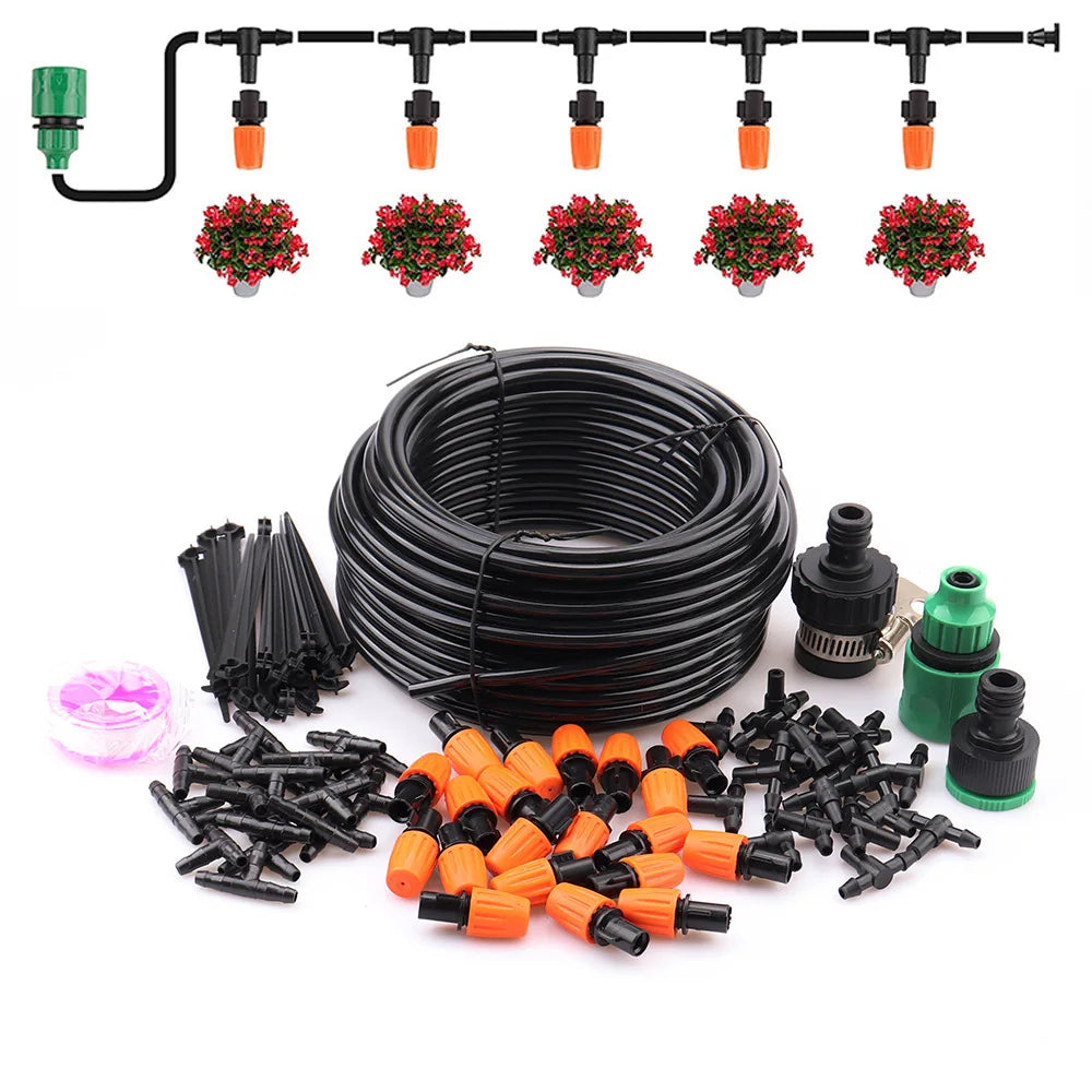Adjustable Water Atomization Kit – A Cooling Marvel for Farms, Summer Outdoor Low-Pressure Garden Sprinkler, and Automatic Plant