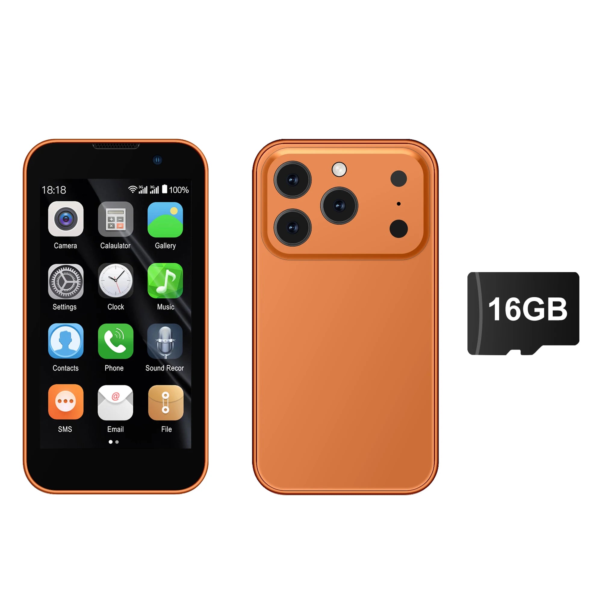 NEW SERVO 17SE Mini Smartphone 3G WCDMA Android 9.0 Dual SIM Standby 2GB+16GB Wifi GPS Play Store Pocket Smart Phone 3.0 Display