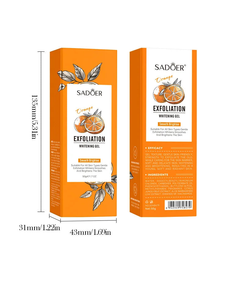 Orange Exfoliating Peeling Gel - Natural Salon-Quality Skin Resurfacing Scrubs Treatments Tidesmit