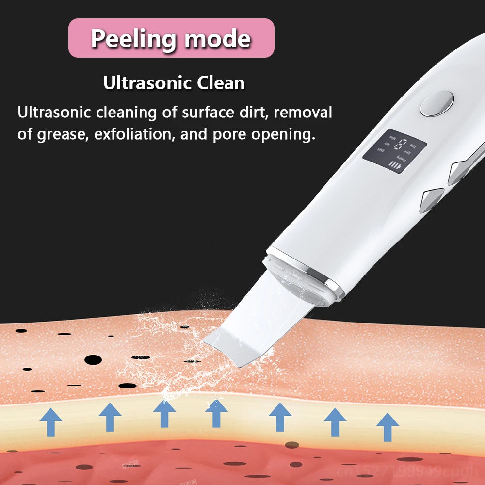 Ultrasonic Face Scrubber - Deep Pore Cleaning & Blackhead Removal Device Scrubs Treatments Tidesmit