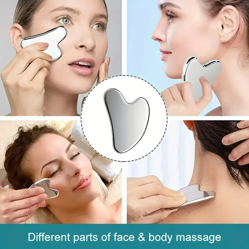 Stainless Steel Gua Sha Scraper - Sculpting Facial and Body Tool Fascia Gun Tidesmit
