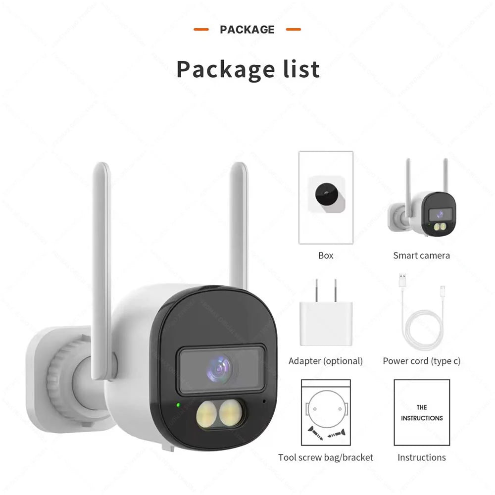 4MP Tuya Bullet Camera 2.4G/5G WiFi Surveillance Camera Outdoor Security Protection Mini CCTV Cam SmartLife Video Cameras Alexa