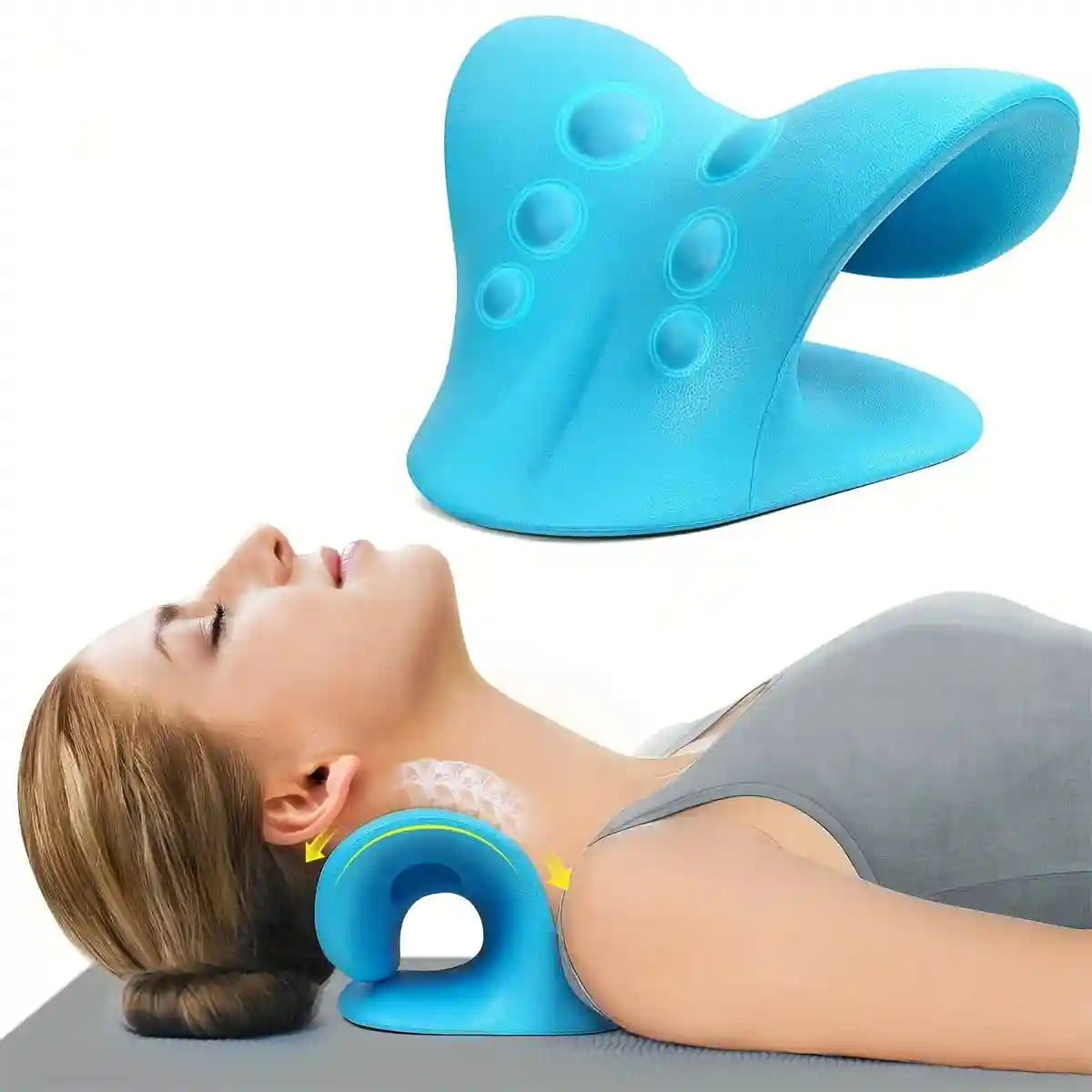 Cervical Neck Traction Pillow for TMJ Pain Relief - Tidesmit Back Massage Instrument Tidesmit