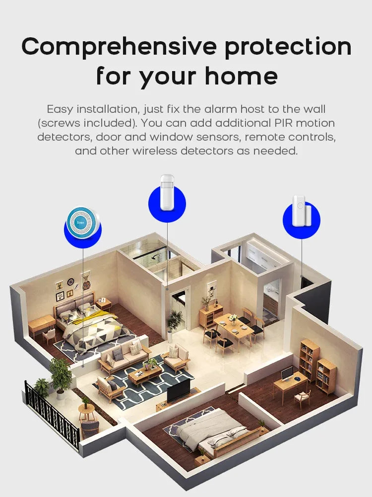WiFi Home Alarm System with Alexa Voice Control and App Automation Tidesmit