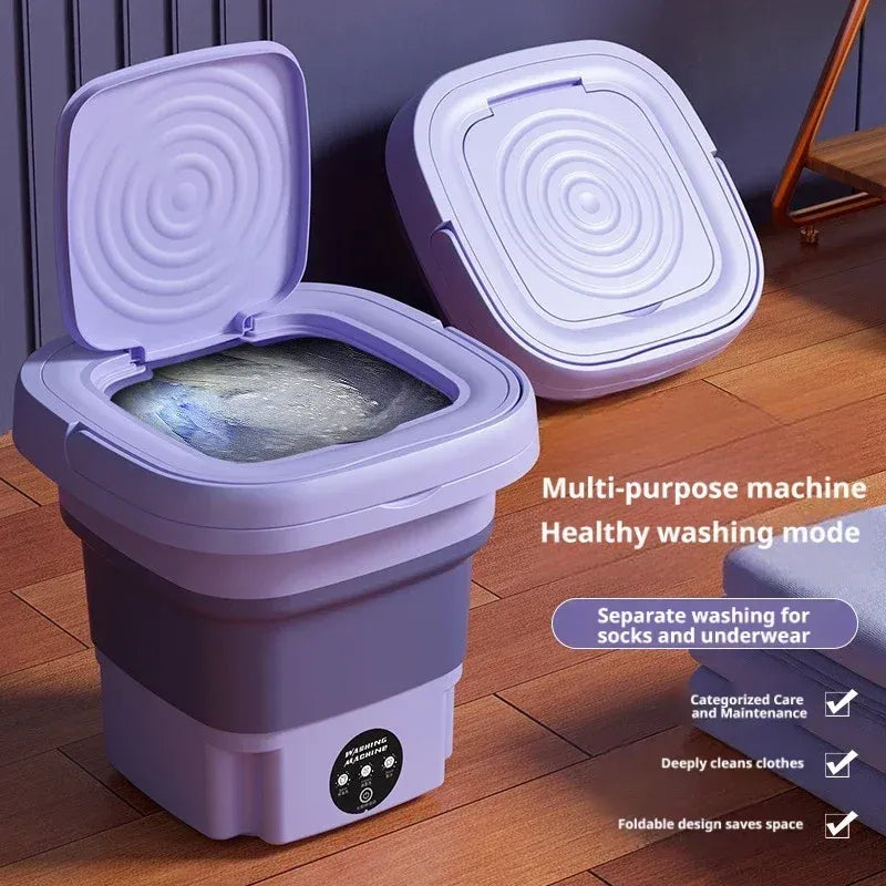 9L Collapsible Mini Washing Machine 100V-240V EU Plug