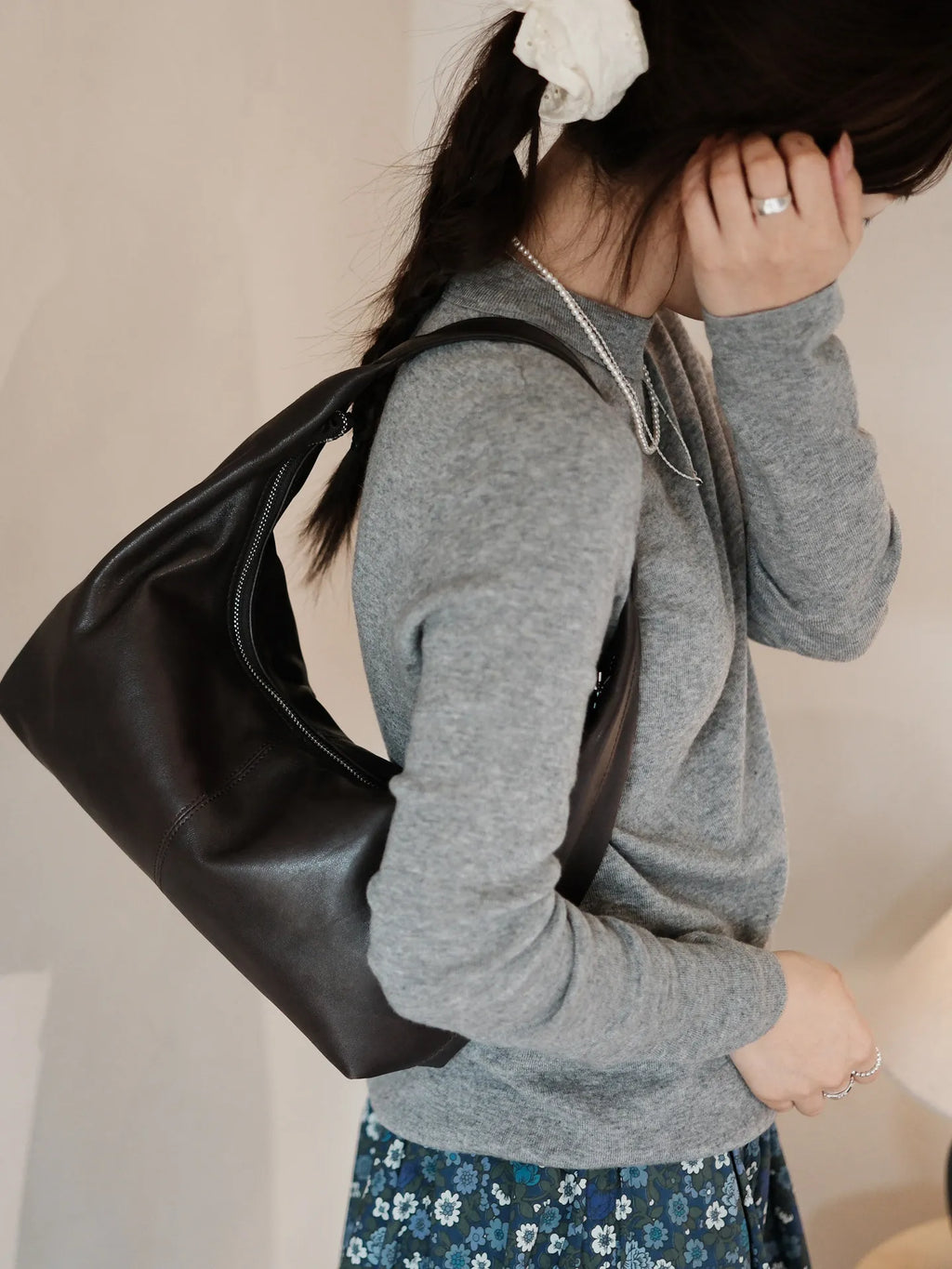 casual designer high quality soft vegetable tanned cowhide ladies shoulder bag fashion genuine leather women underarm bag