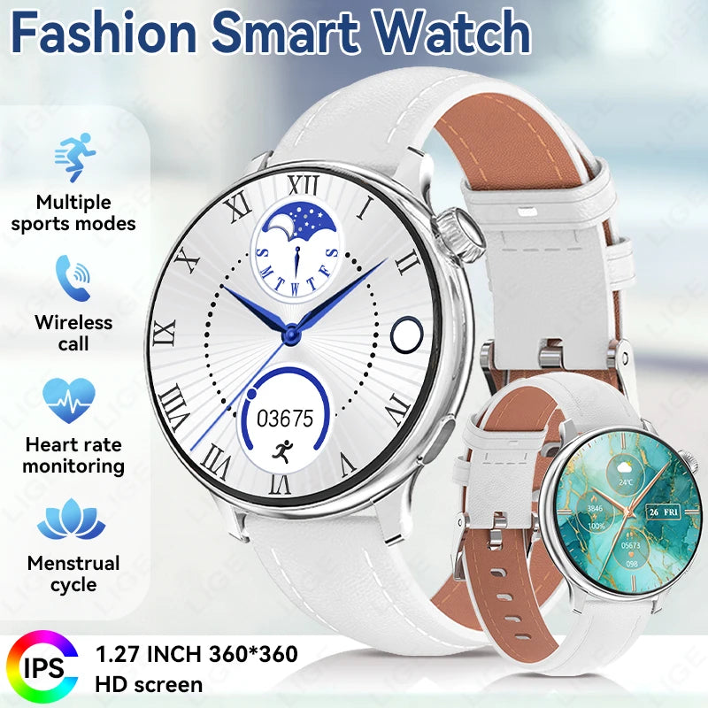 LIGE Sports Smart Watch for Women Wireless Call Heart Rate Sleep Monitor Multiple Sports Modes for Running Yoga Fitness Ladie