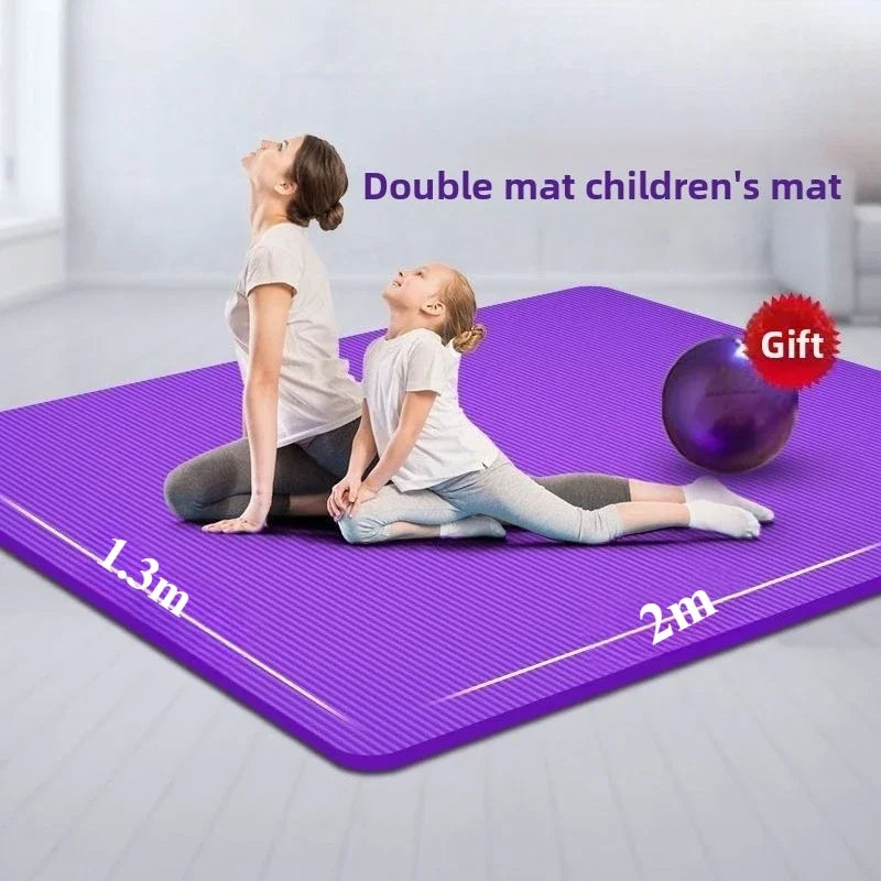 Bestseller Super Large Double Yoga Mat Non-slip Thickened Fitness Dance Floor Mat Children's Practice Household 2m * 1.3m * 15mm