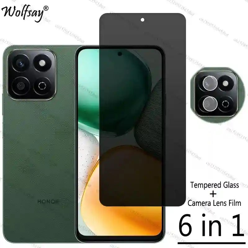 Honor X7c 5G Privacy Screen Protector - 9H Hardness Anti-Spy Glass AE Tidesmit