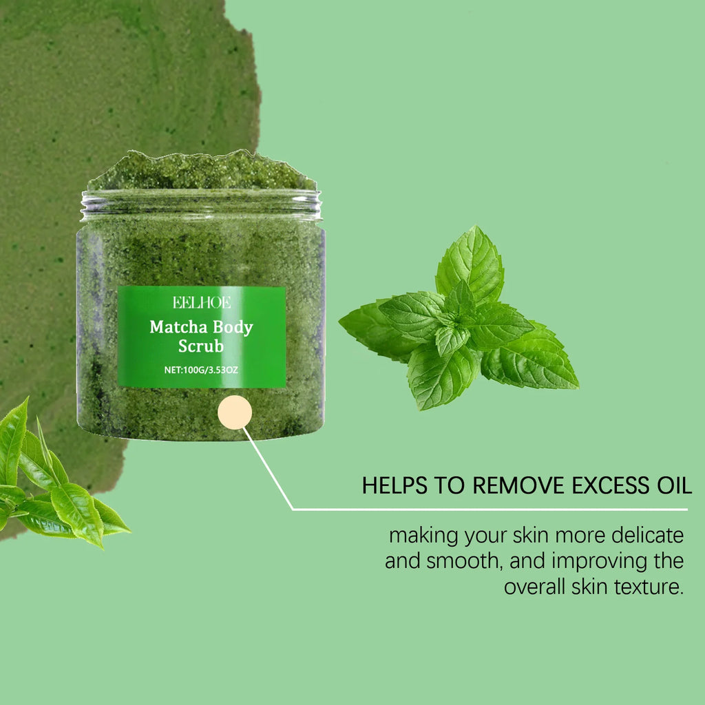 Green Tea Body Scrub Exfoliating Salt - Natural Skin Smoothing Treatment Scrubs Treatments Tidesmit