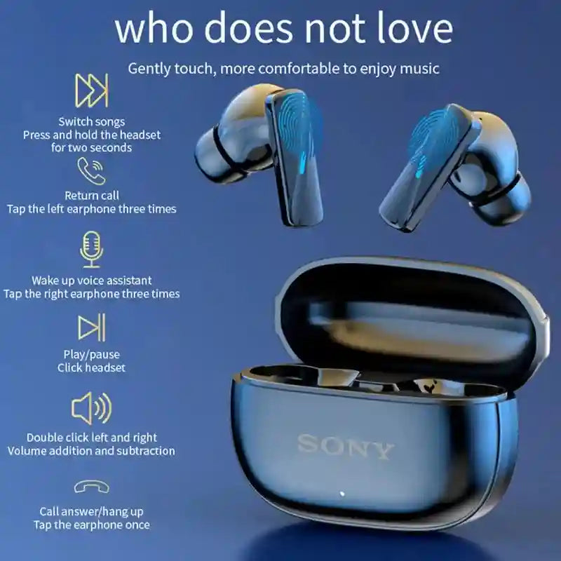 Wireless Bluetooth Earbuds with Active Noise Cancellation & Clear Mics Tidesmit