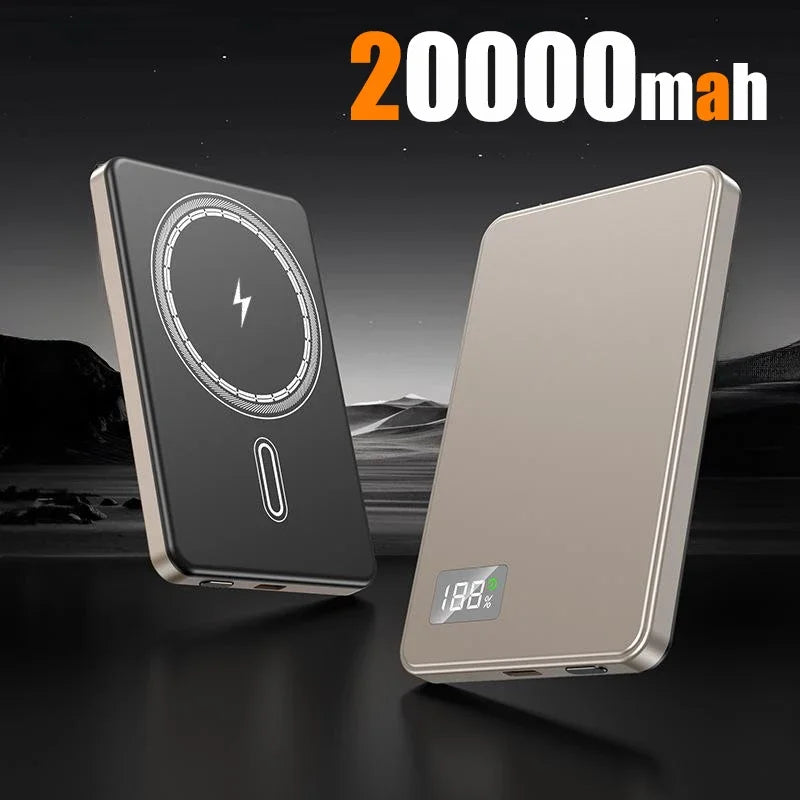 Magnetic Wireless Power Bank 50000mAh 120W Fast Charge for Devices Gold-20000mAh Tidesmit