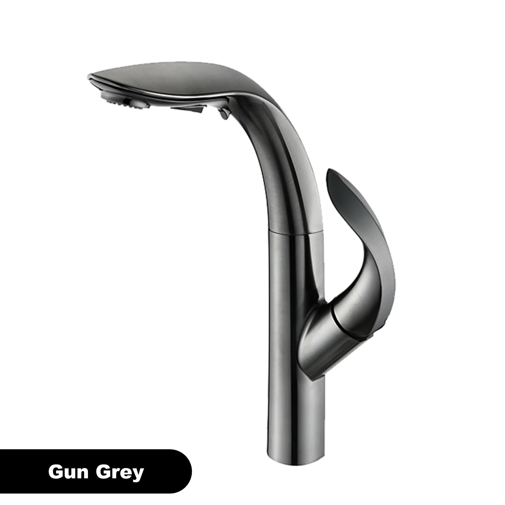 Luxury Brass Gold Touch Switch Kitchen Faucet Pull-Out Design 1 Hole Single Handle Hot and Cold Water Sink 2 Function Mixer