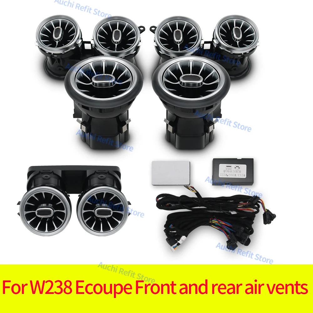 Mercedes-Benz W213 Ambient LED Air Vents with 3D Rotating Speaker W238 Front Rear Vent Tidesmit