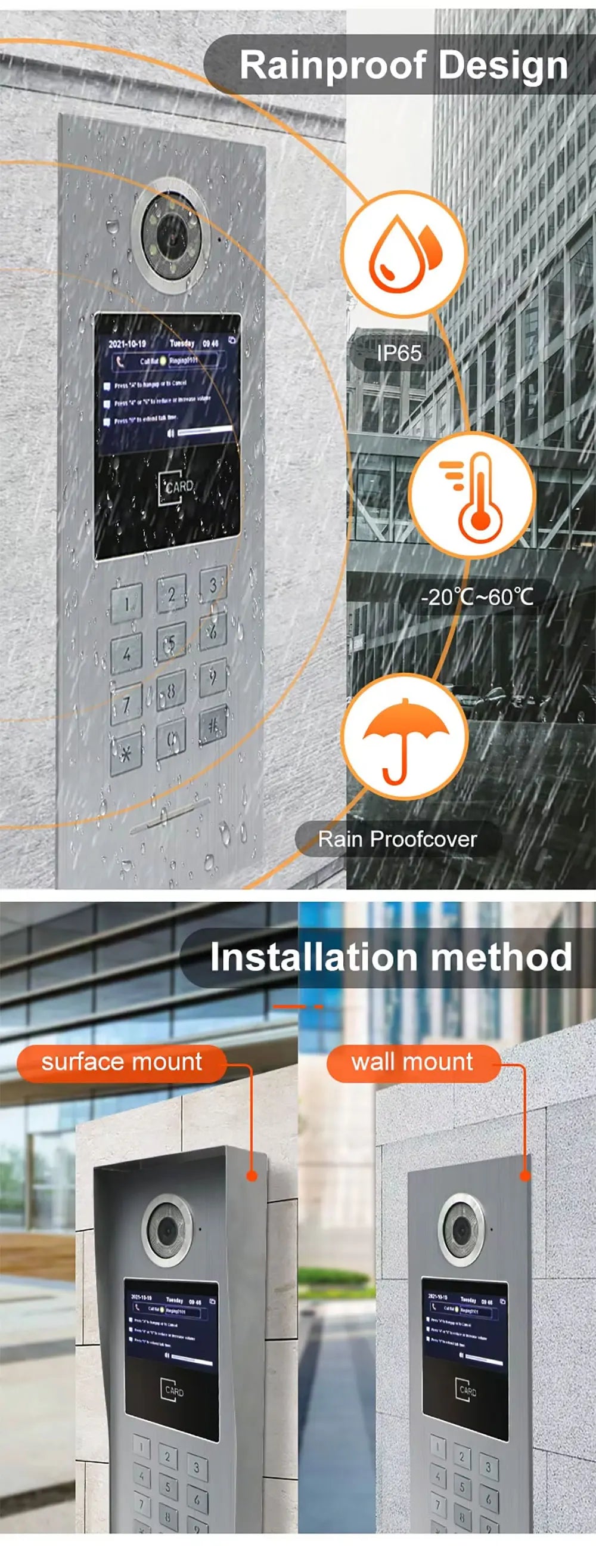 Tuya Smart Life WiFi 7 Inch Wireless HD Video Doorbell Intercom POE Switch 1-999 Unit Large Building Apartment Door Phone System