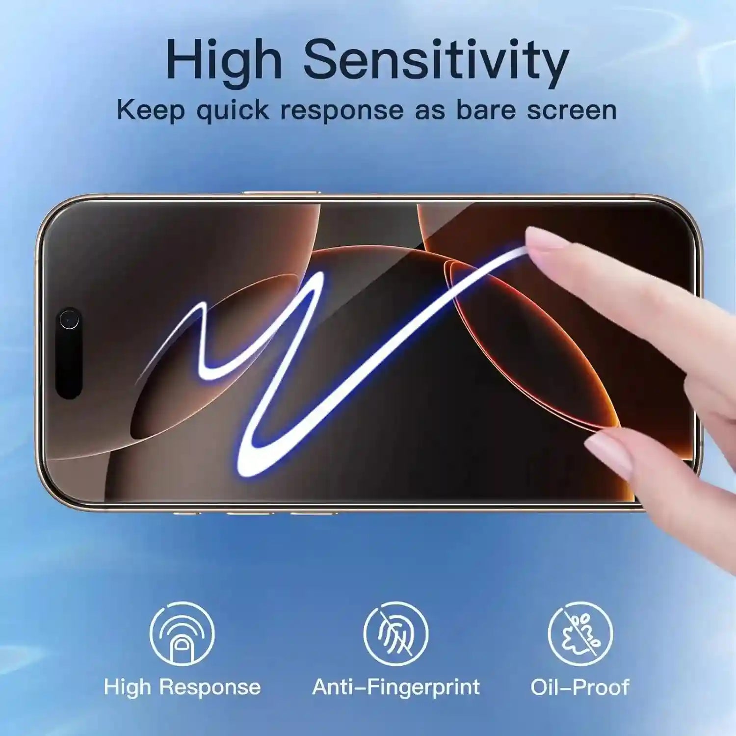 Privacy Screen Protector for iPhone 16 - 9H Hardness Anti-Spy Tempered Glass AE Tidesmit