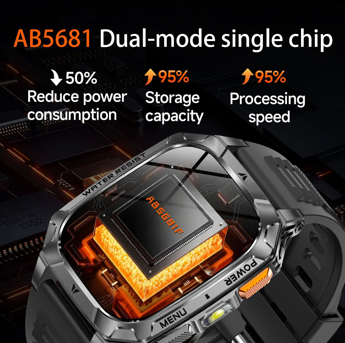 2026 New 1400mAh Big Battery Smart Watch Men Outdoor GPS Flashlight 10ATM Waterproof Bluetooth Call AMOLED HD Sports Smartwatch