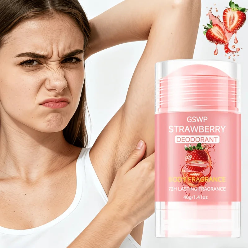 Tidesmit GSWP Strawberry Deodorant, a long-lasting antiperspirant for neck, underarms, and body odor control.