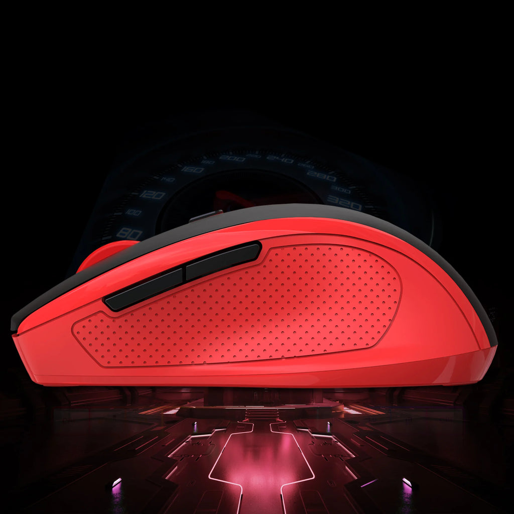 HXSJ Ergonomic 2.4G Wireless Gaming Mouse - Optical, 3-Level Adjustable Resolution, Comfortable Design for Laptop Desktop Mac