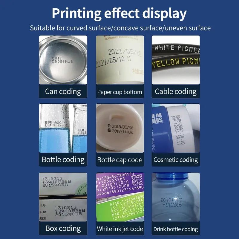 Manufacturer Direct Sales High-speed Touch Screen 6-line Small Character Inkjet Printer QR Code Production Date Barcode Printer