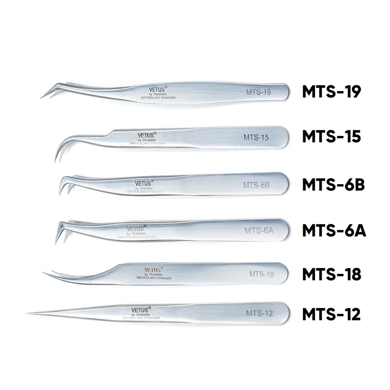 Eyelash Extension Tweezers: Precision Stainless Steel Pro Tools False Eyelashes Tidesmit