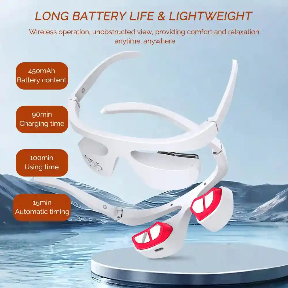 Electric Eye Massager with Red Light Therapy - White | Tidesmit Eye Massage Instrument Tidesmit