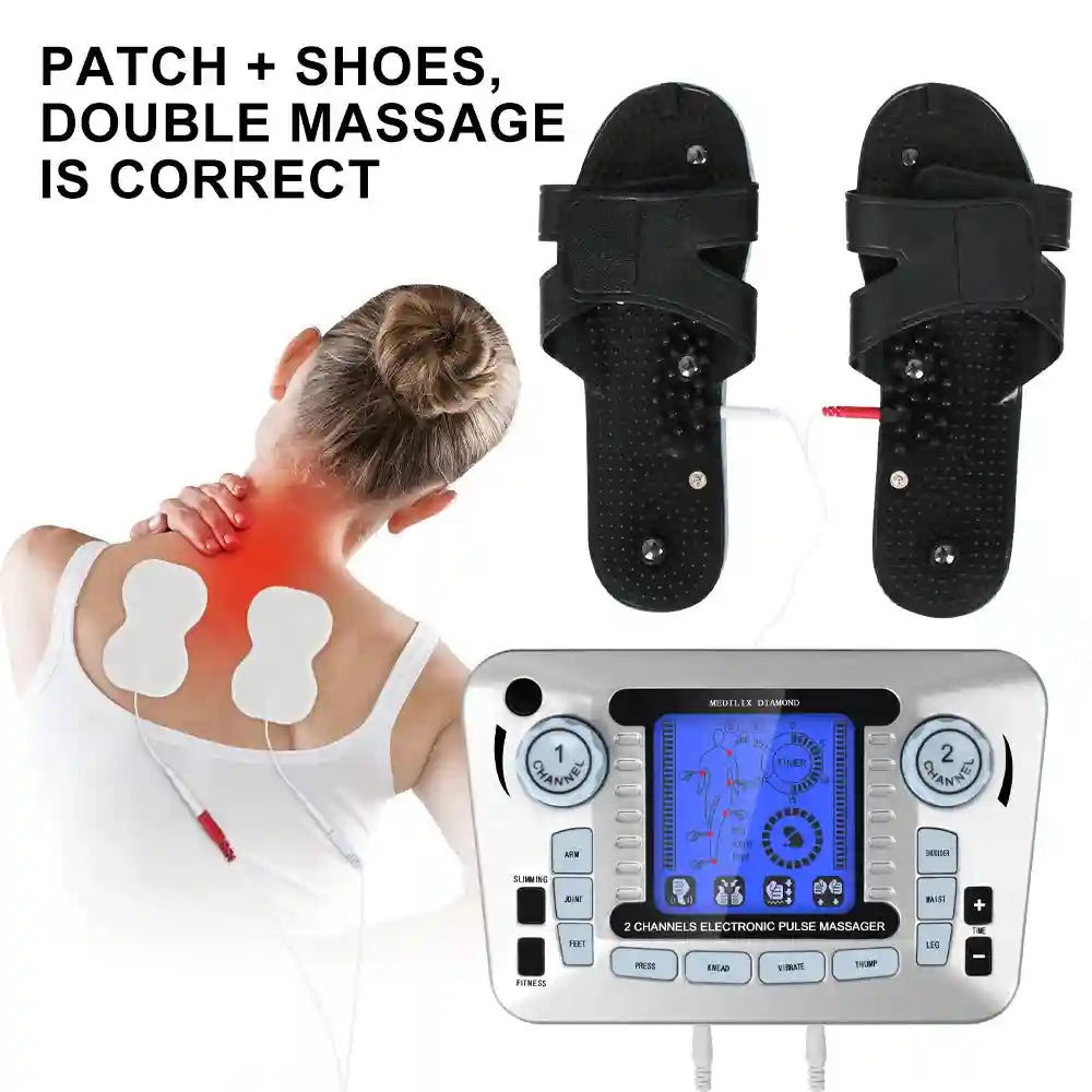 Electric Pulse Neck Massager with Heat Therapy - Rechargeable Pain Relief Eye Massage Instrument Tidesmit