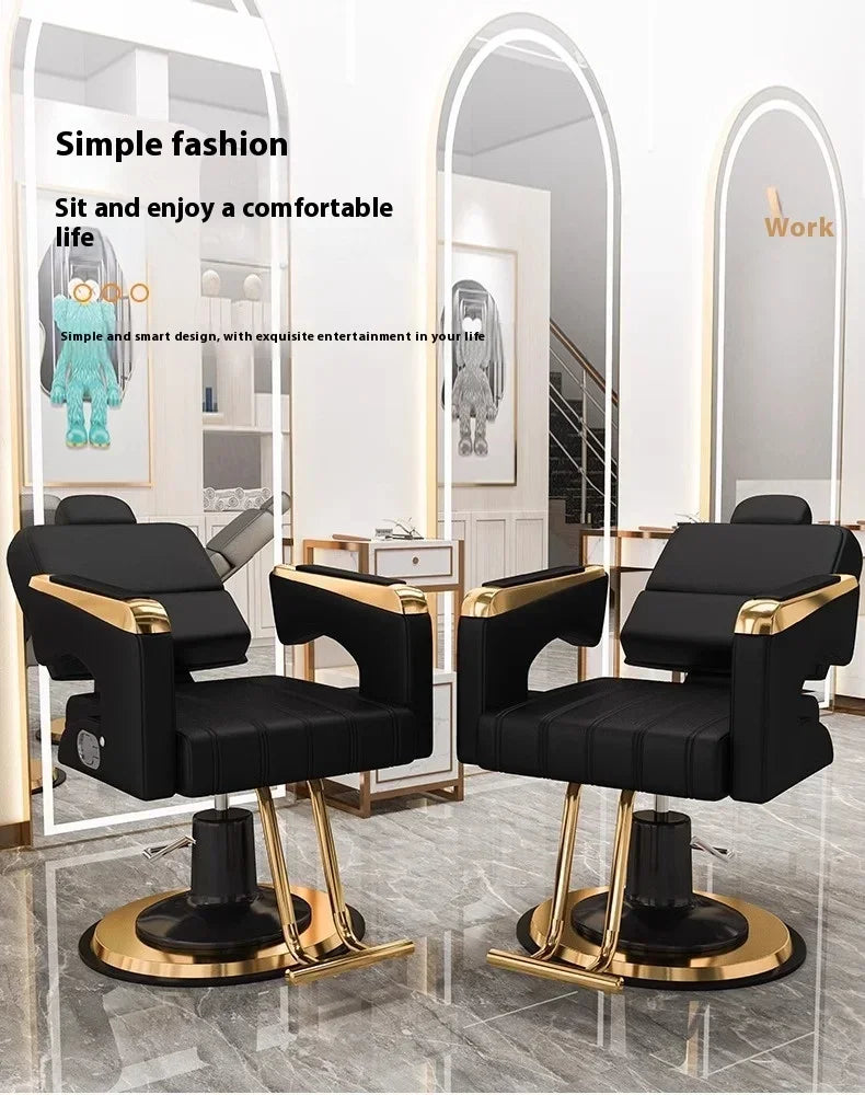 Barber Chair 360° Hydraulic Reclining Salon Station - Durable EU Design Massage Chairs Tidesmit