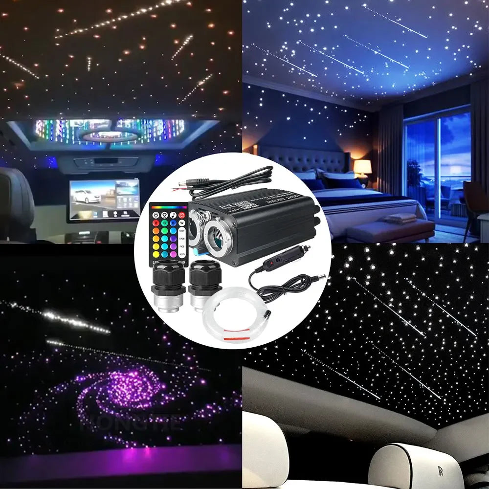 Fiber Optic Car Starry Sky Light Kit | RGB Music Control System Tidesmit