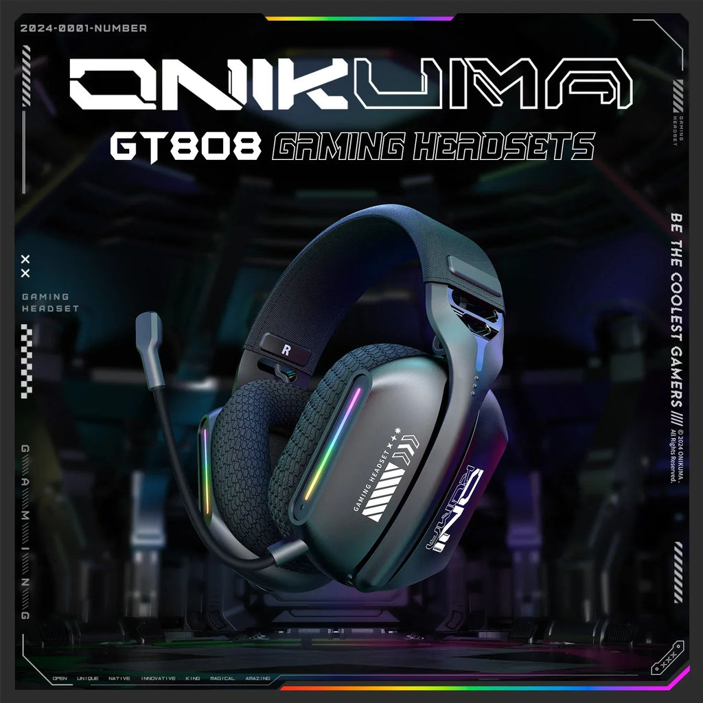 Wireless Gaming Headset Tidesmit GT808 Bluetooth RGB Mic Tidesmit
