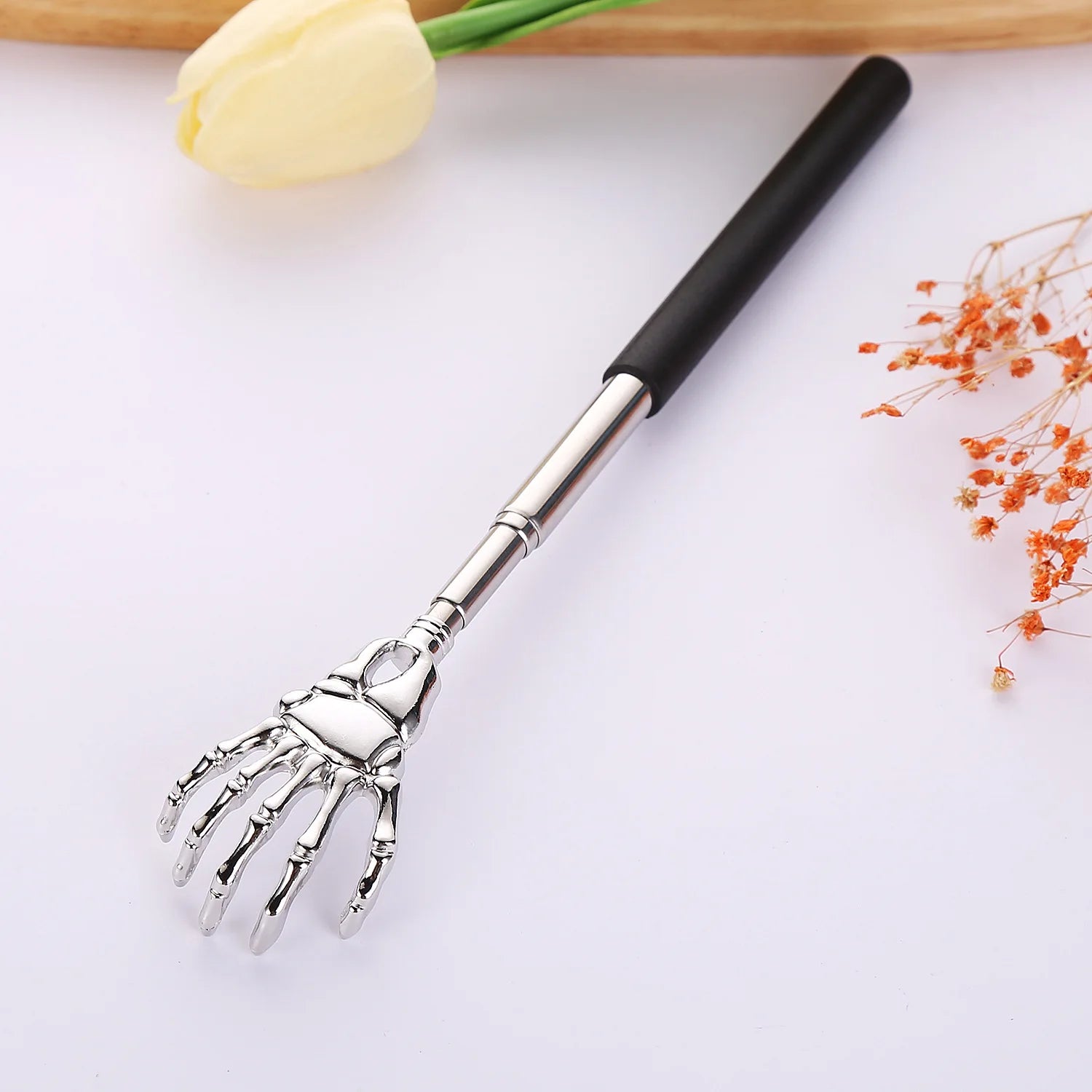 Telescopic Back Scratcher Stainless Steel Extendable 23 Inch - Tidesmit Fascia Gun black Tidesmit