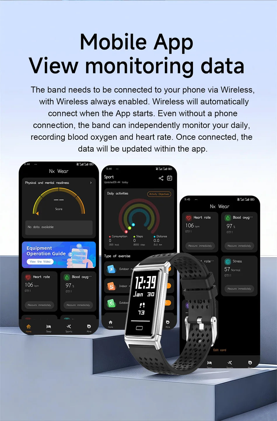 New Call Reminder Smart Watch Men Women Sports Fitness Tracker Smart Bracelet IPX8 Waterproof Heart Rate Sleep Monitor Pedometer