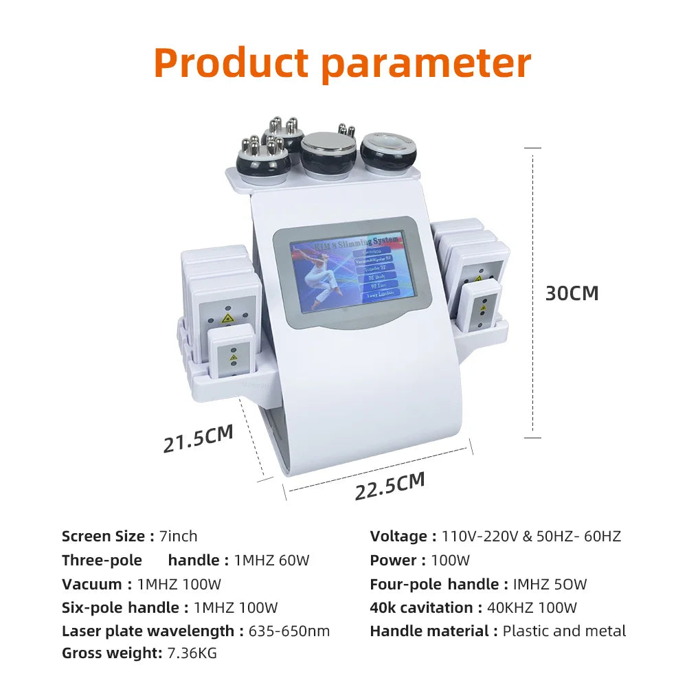 Ultrasonic Cavitation 6-in-1 Body Slimming Device - Tidesmit Body Shaping Massage Equipment Tidesmit