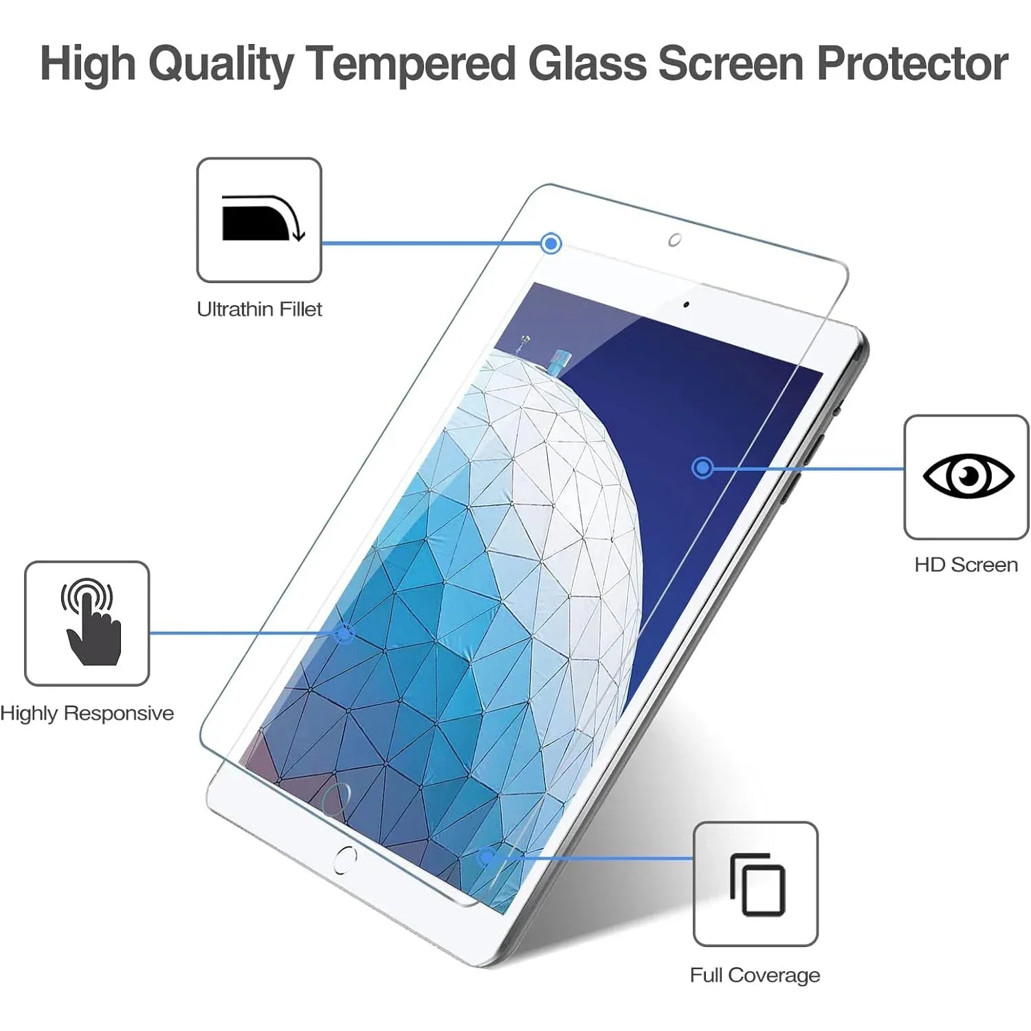 iPad Air 3 Screen Protector - 9H Tempered Glass 2-Pack by Tidesmit Tidesmit