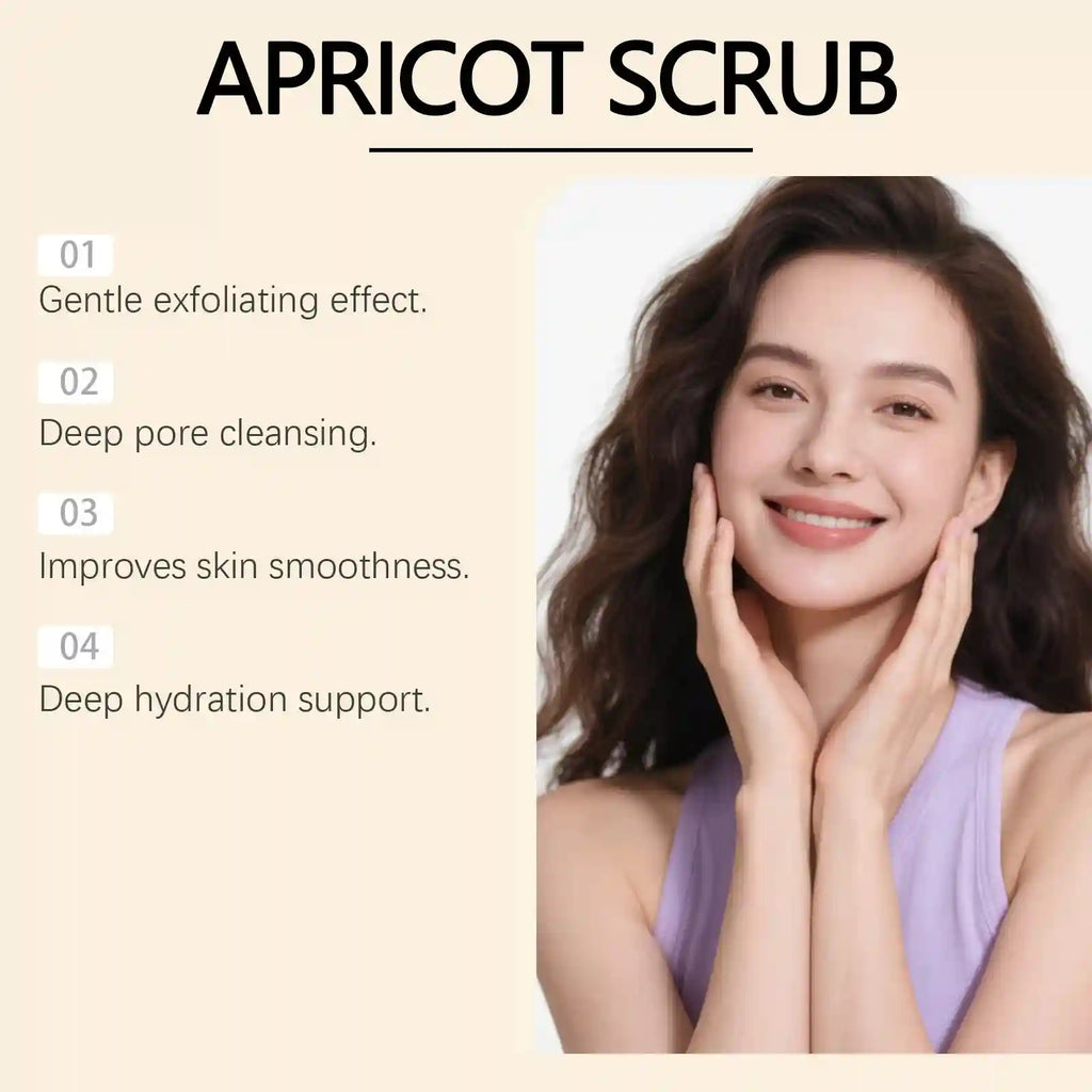 Exfoliating Apricot Facial Scrub - Professional Smooth Skin Care 100g Scrubs Treatments Tidesmit
