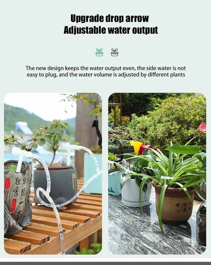 Automatic Solar Energy Drip Irrigation Device Double Pump Adjustable Valve Controller Timer System Intelligent Garden Watering