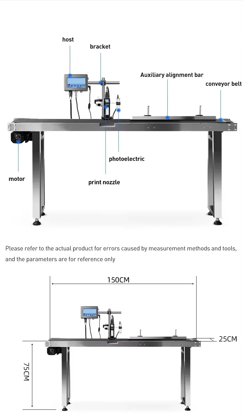 Hot Selling Electric Inkjet Date & Batch Coding Machine With Barcode For Pill Bottles Plastic Packaging Cartons