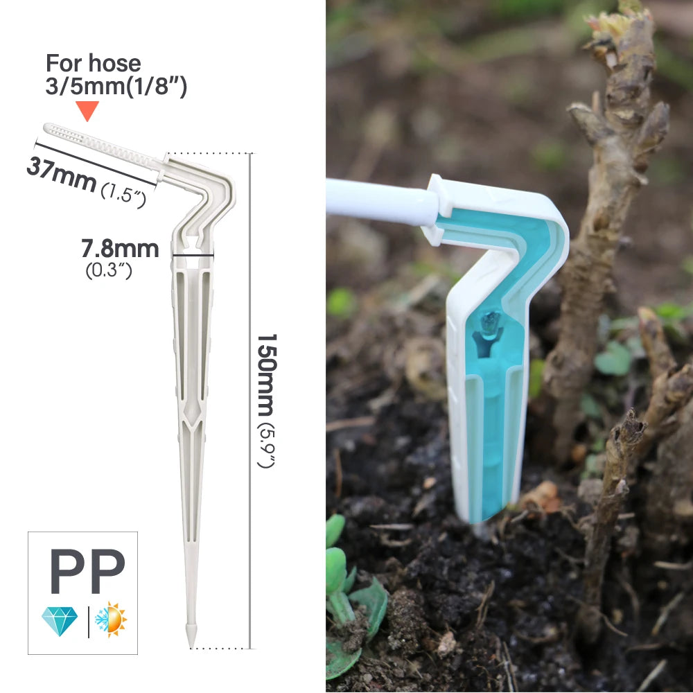 20M 4-Way 3/5mm Hose Arrow Watering System 2 4 8L/H Dropper Irrigation Kit for Garden Greenhouse Bonsai Plants Water Saving Drip