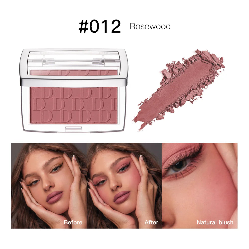 Tidesmit matte peach cheek tint blush palette swatch showing waterproof face contouring and rouge texture detail