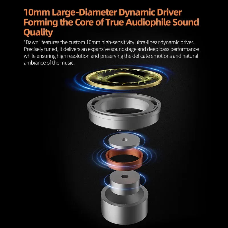 10mm Dynamic Driver In-Ear Monitors by Tidesmit Tidesmit