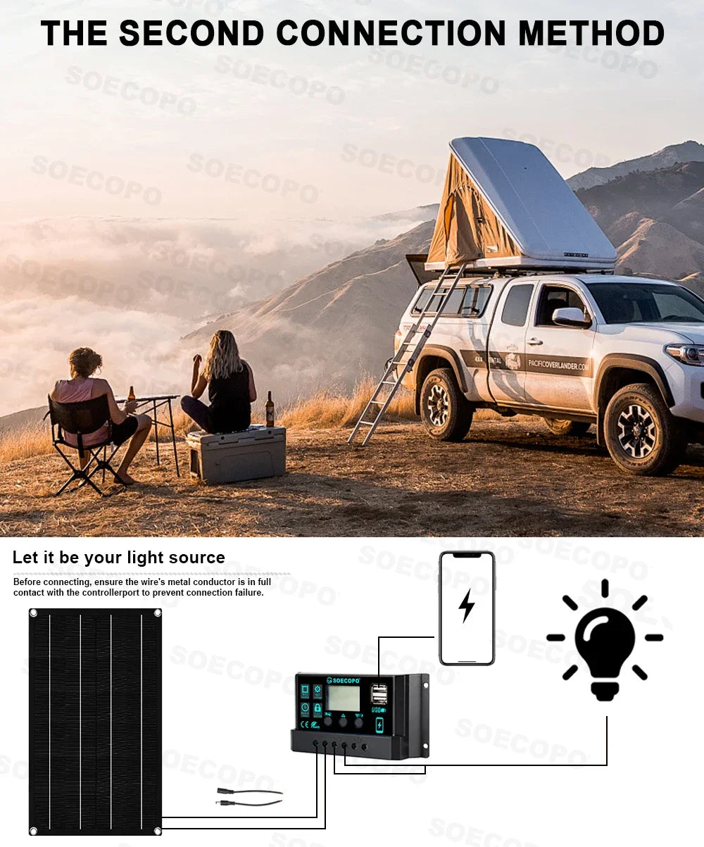 Cheaper Option 10000W Peak Solar System Kit 800W Panel 100A Controller 12V 220V Inverter Generator for power bank Radio Use lawn
