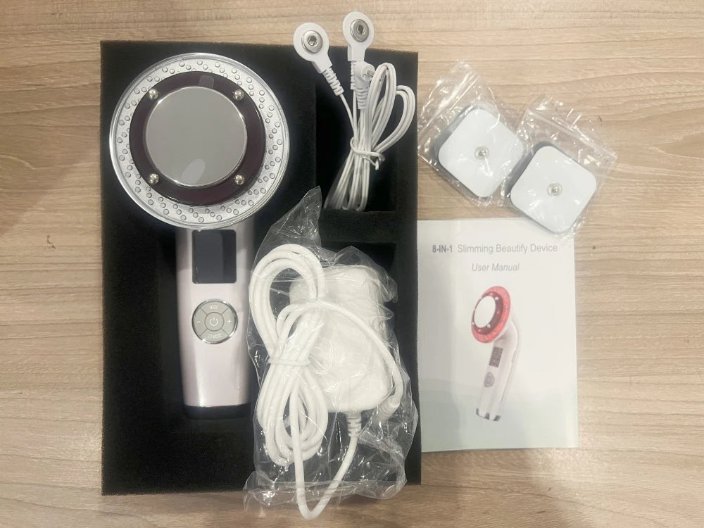 Ultrasonic Cavitation 8-in-1 EMS Body Shaper - EU Tech Wellness Relaxation Treatment White NO Box Tidesmit