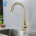 Stainless Steel Gold Kitchen Faucet Brushed Gold Kitchen Hot and Cold Water Faucet Washbasin Sink Faucet