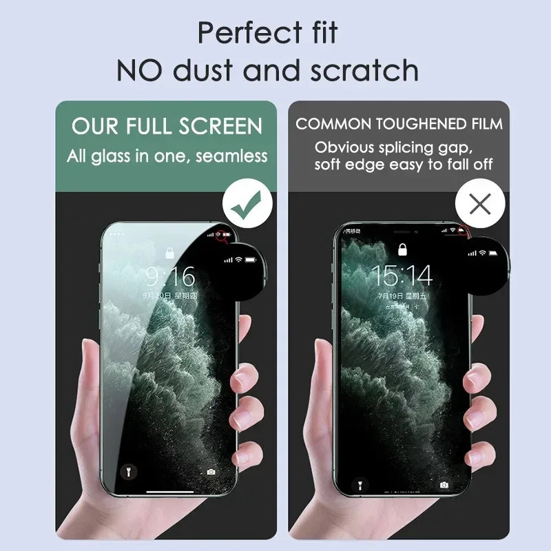 iPhone Screen Protector 2 Pack - 9H Tempered Glass HD Clear Film Tidesmit