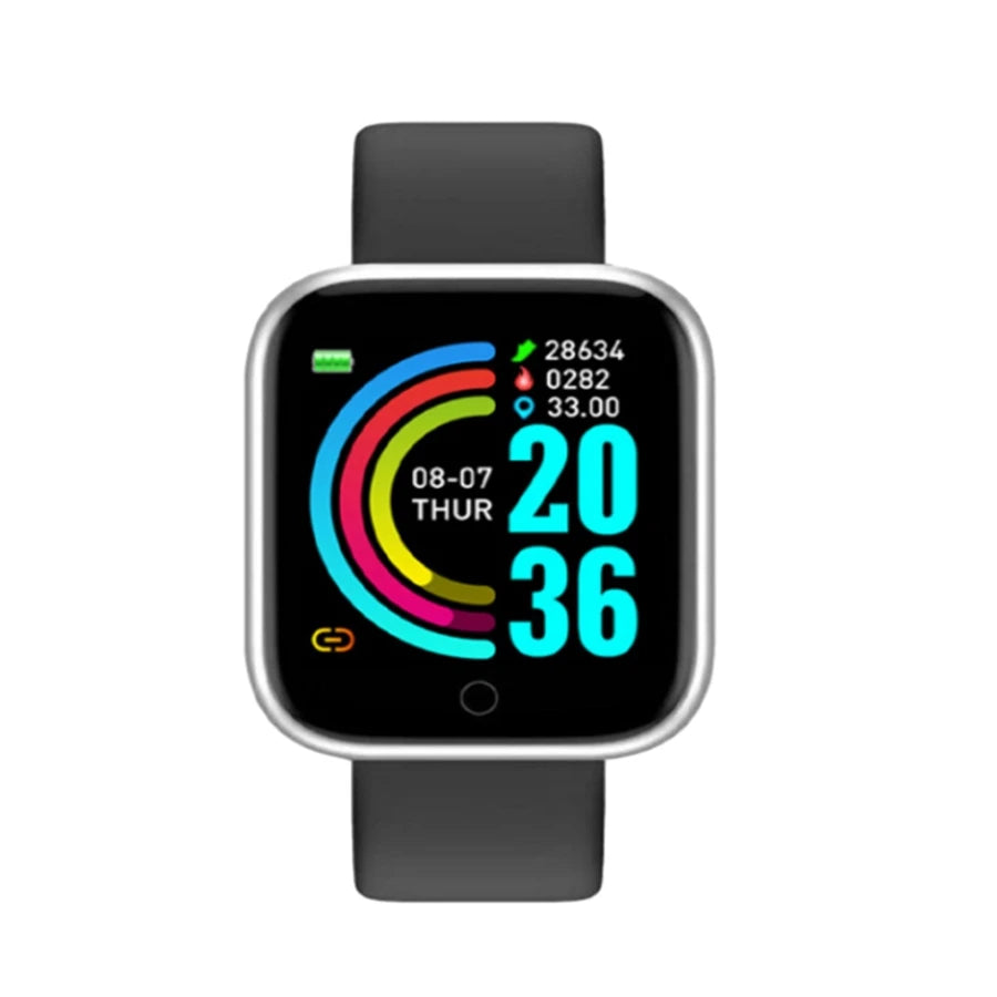 Smart Watch Message Remind Music Control Calorie Distance Fitness Tracker Men Smartwatch Women Kids Watches Clock Alarm Y68 D20