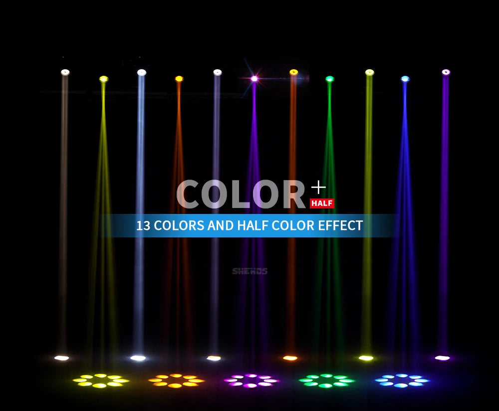 New Arrival SHEHDS 2PCS MINI 230W 7R Beam Bulb Moving Head Lighting Rainbow for Wedding Nightclub Theater Disco Performance