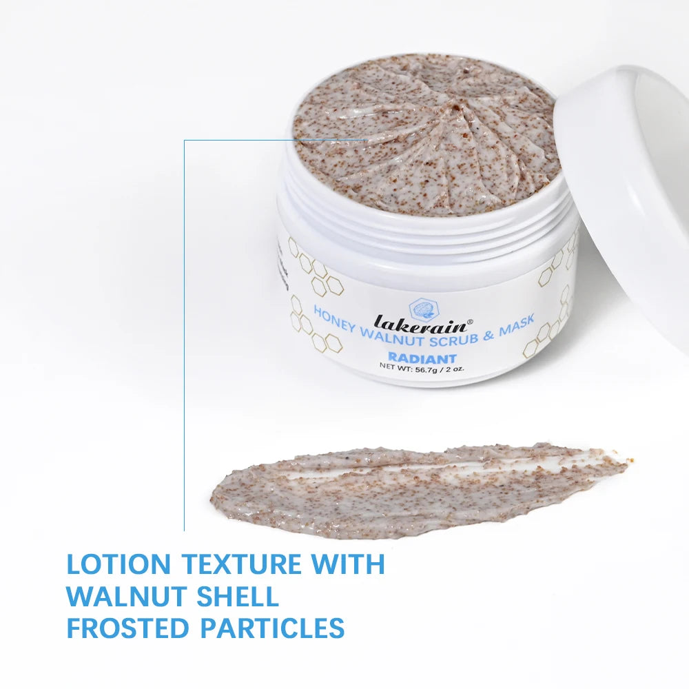 Honey Walnut Facial Scrub: Natural Exfoliating Mask Cream by Tidesmit Scrubs Treatments Tidesmit